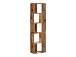 Librería de 5 niveles madera color envejecido 45x23,5x162,5 cm