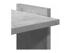 Librería de 3 niveles madera gris hormigón 60x30x120 cm