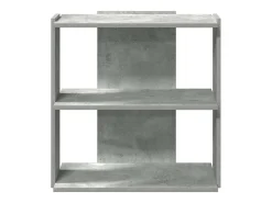 Librería de 3 niveles madera gris hormigón 60x30x60 cm