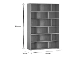 Librería de diseño acabado roble 140 cm EPURE