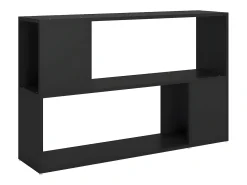 Librería de madera contrachapada negro 100x24x63 cm