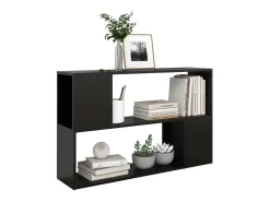 Librería de madera contrachapada negro 100x24x63 cm