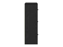 Librería de madera contrachapada roble negro 60x24x76,5 cm