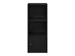 Librería de madera contrachapada roble negro 31x24x77 cm