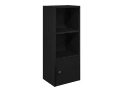 Librería de madera contrachapada roble negro 31x24x77 cm