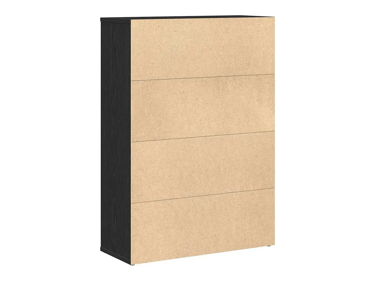 Librería de madera contrachapada roble negro 60x24x85 cm