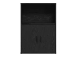 Librería de madera contrachapada roble negro 60x24x85 cm