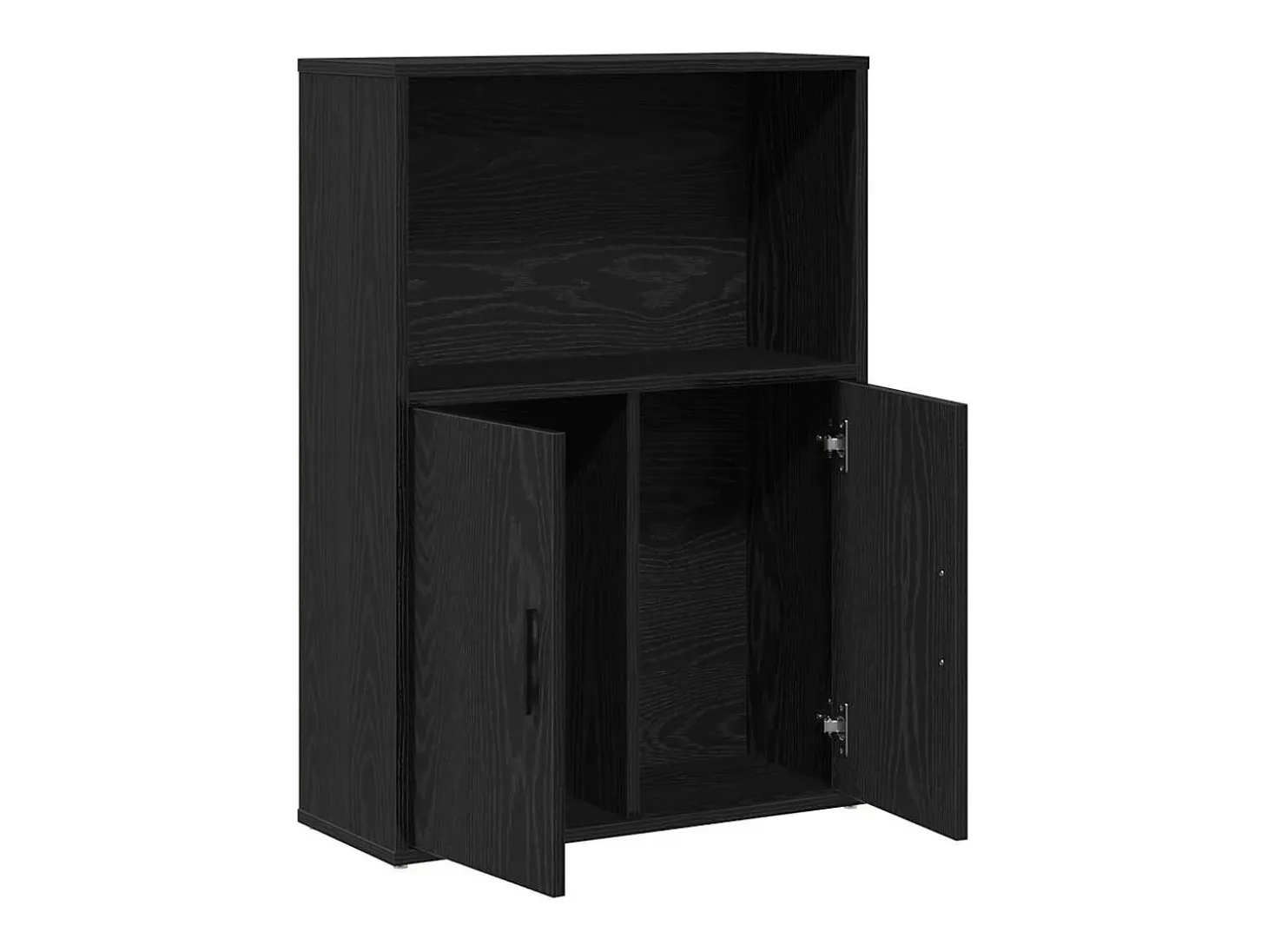 Librería de madera contrachapada roble negro 60x24x85 cm