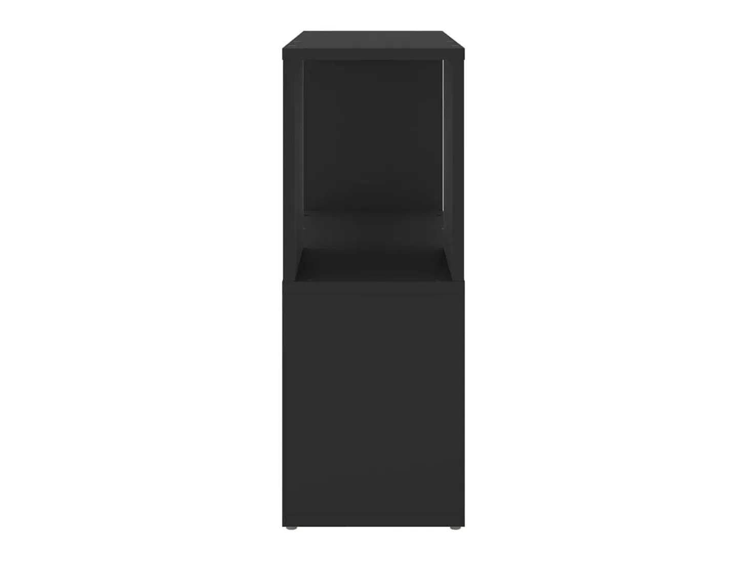 Librería de madera contrachapada negro 60x24x63 cm