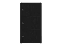 Librería de madera contrachapada roble negro 40x24x77 cm