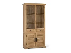 Librería de madera de mango natural tallada a mano