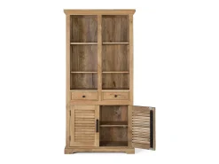 Librería de madera de mango natural tallada a mano