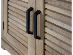 Librería de madera de mango natural tallada a mano