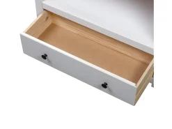 Librería de madera maciza pino estilo Panamá blanco 80x35x110 cm