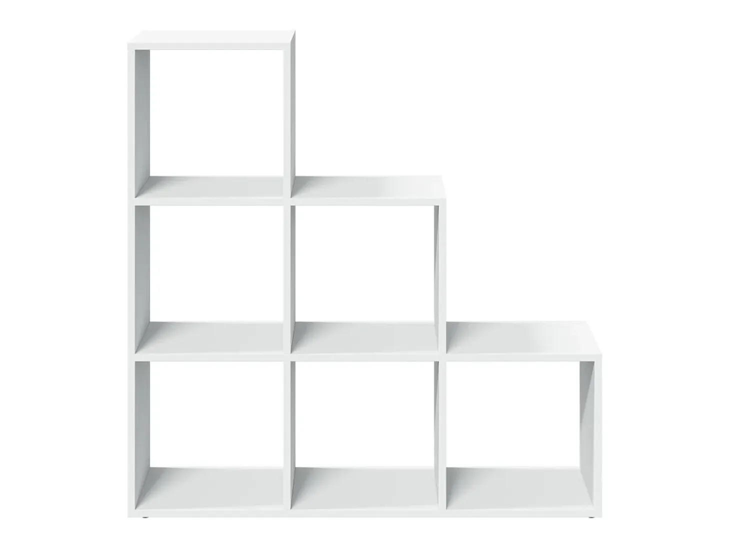 Librería divisor 3 niveles madera ingeniería blanco 99x29x99 cm