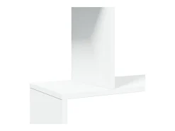 Librería divisor 4 niveles madera ingeniería blanco 70x24x129cm