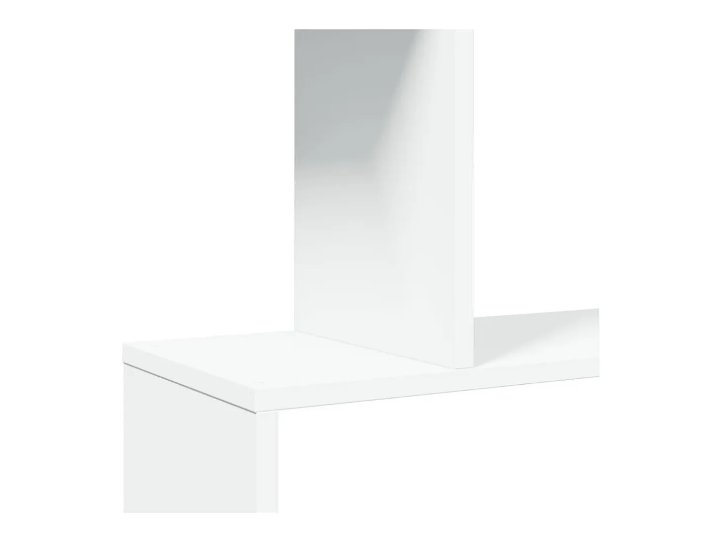Librería divisor 4 niveles madera ingeniería blanco 70x24x129cm