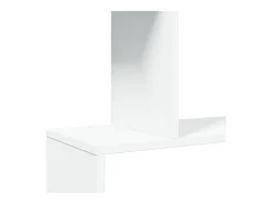 Librería divisor 4 niveles madera ingeniería blanco 70x24x129cm