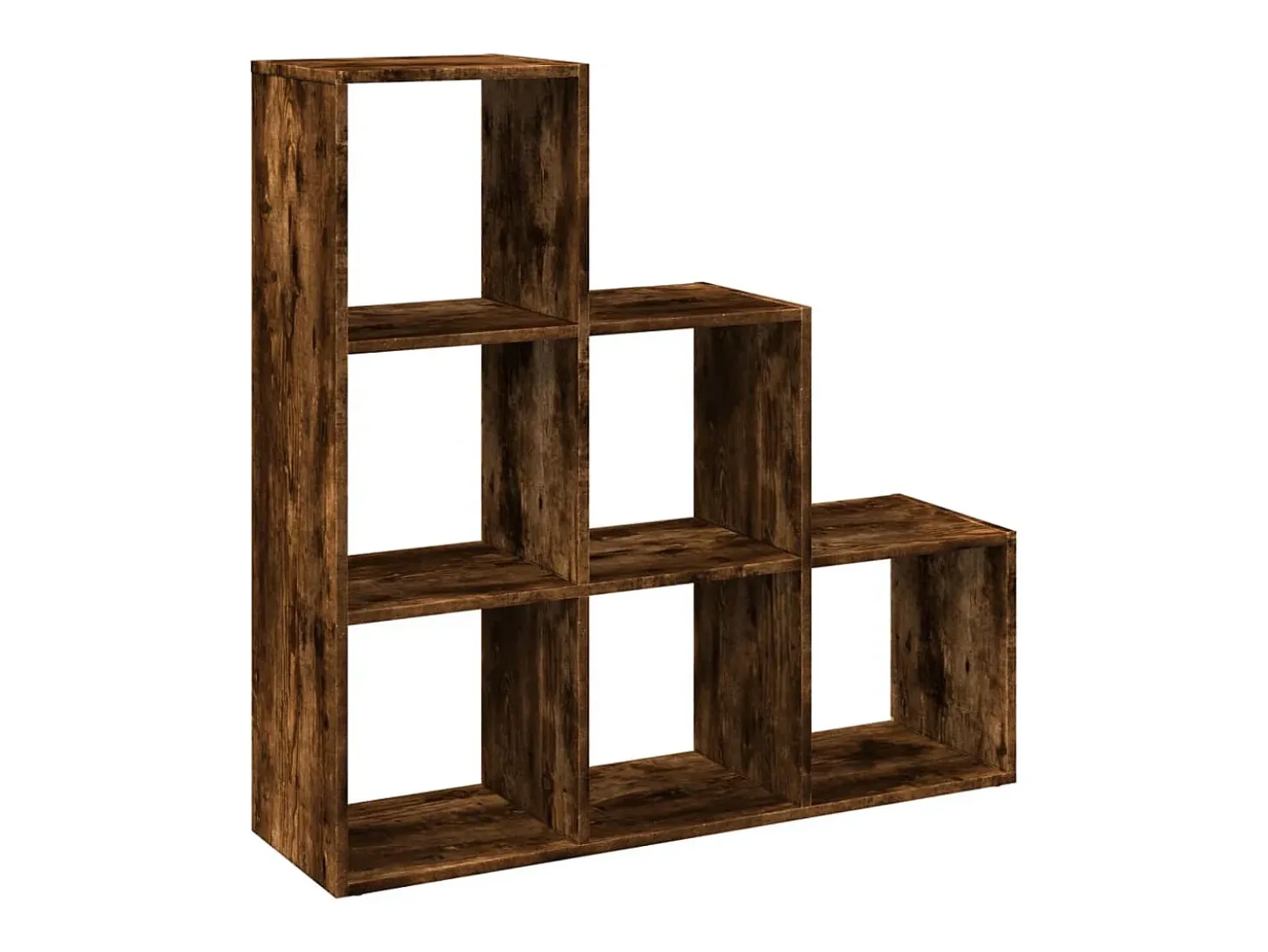 Librería divisor 3 niveles madera roble ahumado 99x29x99 cm