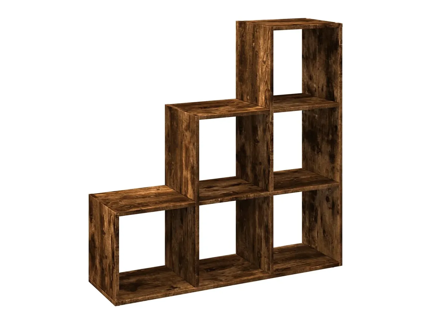 Librería divisor 3 niveles madera roble ahumado 99x29x99 cm