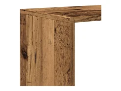 Librería divisor 3 niveles madera envejecida 99x29x99 cm
