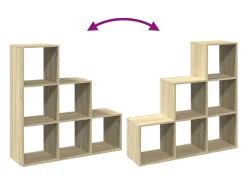Librería divisor 3 niveles madera roble Sonoma 99x29x99 cm