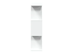 Librería divisor 3 niveles madera ingeniería blanco 70x24x97 cm