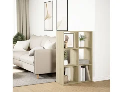 Librería divisor madera ingeniería roble Sonoma 69,5x29x103,5cm