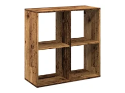 Librería divisor madera ingeniería envejecida 69,5x29x69,5 cm