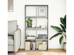 Librería divisor madera ingeniería gris Sonoma 69,5x29x137,5 cm