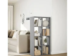 Librería divisor madera ingeniería gris Sonoma 69,5x29x137,5 cm