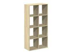Librería divisor madera ingeniería roble Sonoma 69,5x29x137,5cm