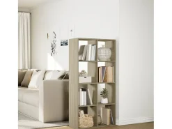 Librería divisor madera ingeniería roble Sonoma 69,5x29x137,5cm