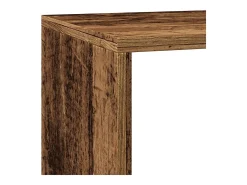 Librería divisora 3 niveles madera envejecida 137,5x29x103,5 cm