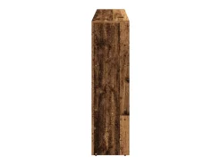 Librería divisora 3 niveles madera envejecida 137,5x29x103,5 cm