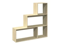 Librería divisora 3 niveles madera roble Sonoma 123x29x123 cm