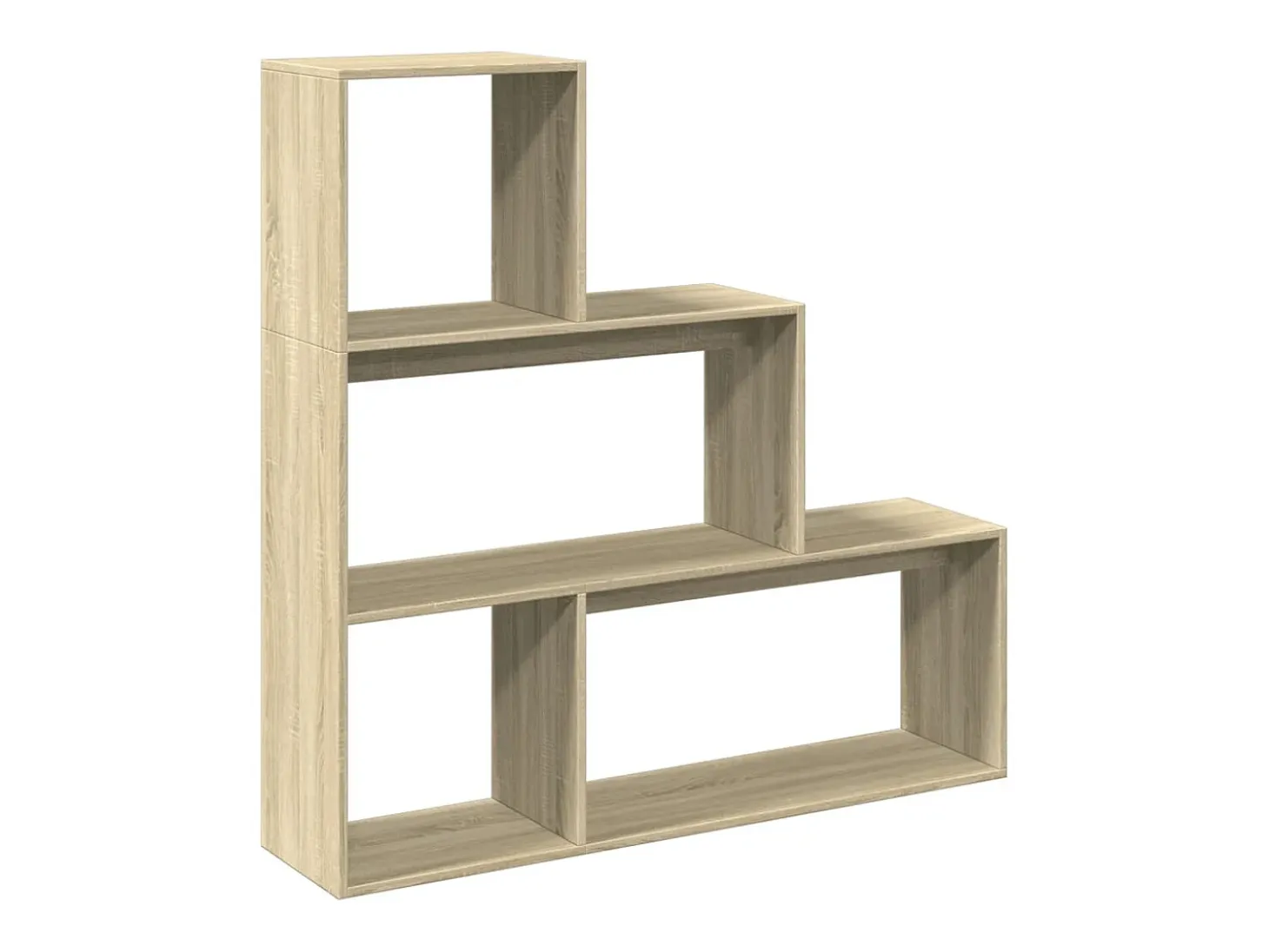 Librería divisora 3 niveles madera roble Sonoma 123x29x123 cm