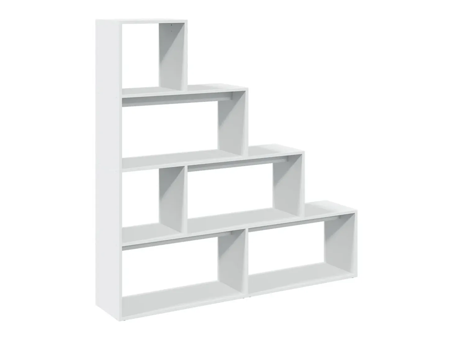Librería divisora 4 niveles madera blanca 143,5x29x143,5 cm