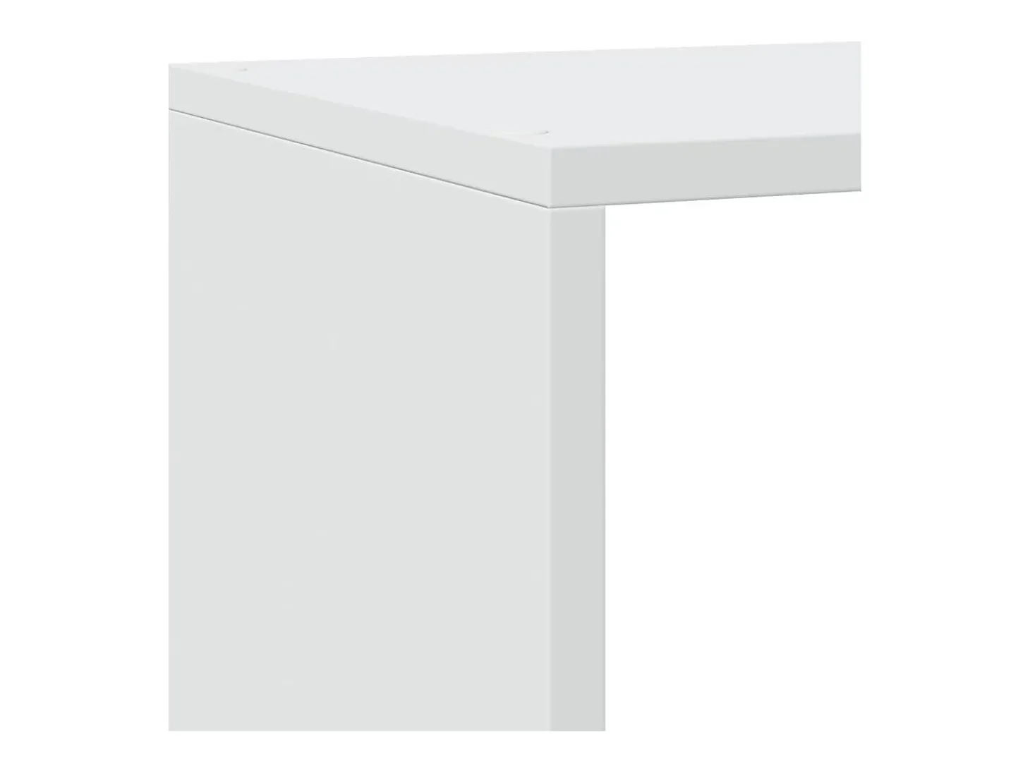 Librería divisora 4 niveles madera blanca 143,5x29x143,5 cm