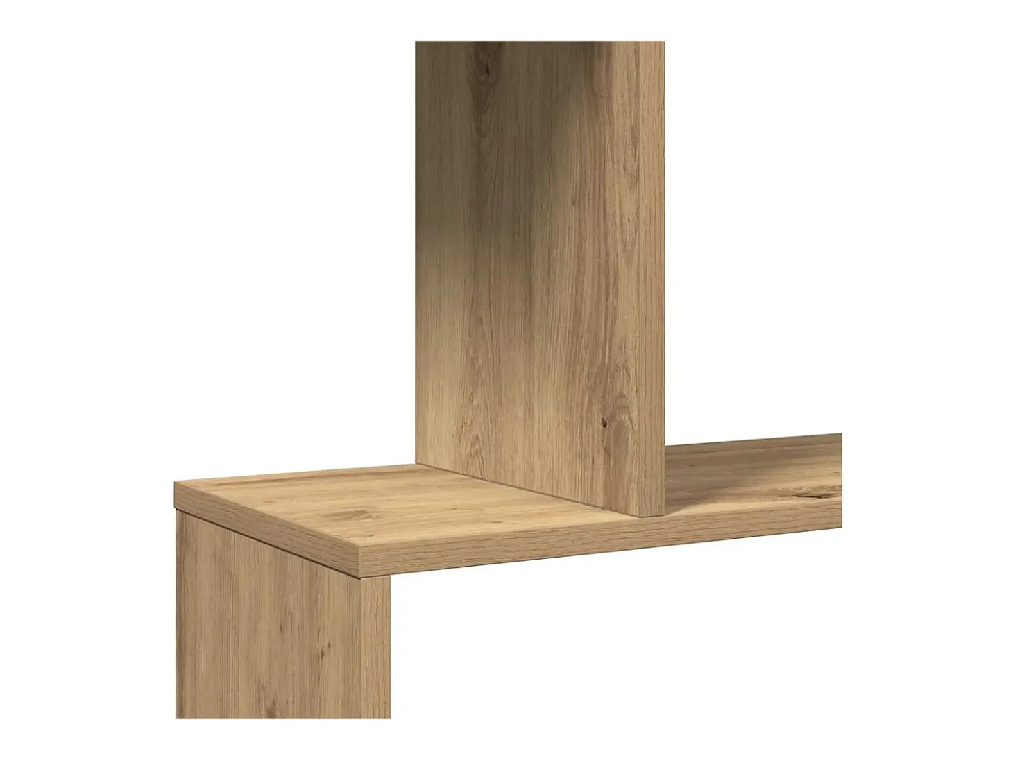Librería divisora 4 niveles madera roble artisan 70x24x129 cm