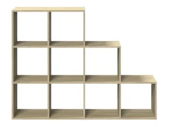 Librería divisora 3 niveles madera Sonoma 137,5x29x103,5 cm