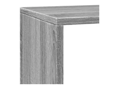 Librería divisora 3 niveles madera gris Sonoma 137,5x29x103,5cm