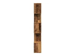 Librería divisora 5 niveles madera envejecida 70x24x161 cm