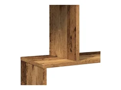 Librería divisora 5 niveles madera envejecida 70x24x161 cm