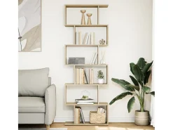 Librería divisora 6 niveles madera roble Sonoma 70x24x193 cm