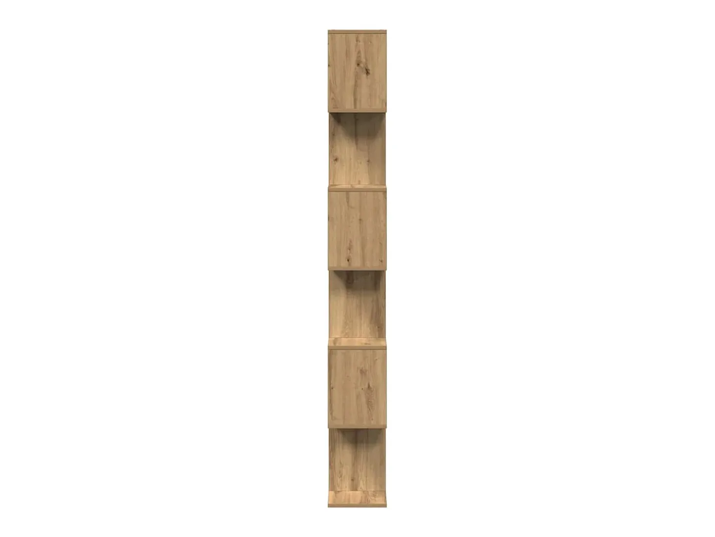 Librería divisora 6 niveles madera roble artisan 70x24x193 cm