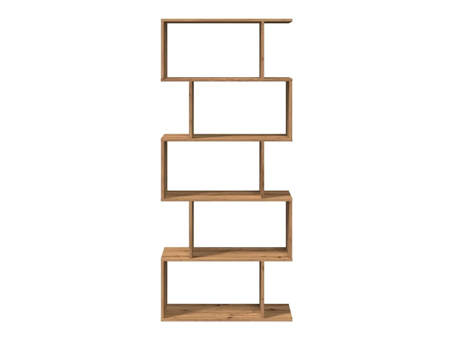 Librería divisora 5 niveles madera roble artisan 70x24x161 cm