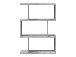 Librería divisora 3 niveles madera gris hormigón 70x24x97 cm