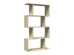 Librería divisora 4 niveles madera roble Sonoma 70x24x129 cm