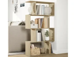 Librería divisora 4 niveles madera roble Sonoma 70x24x129 cm